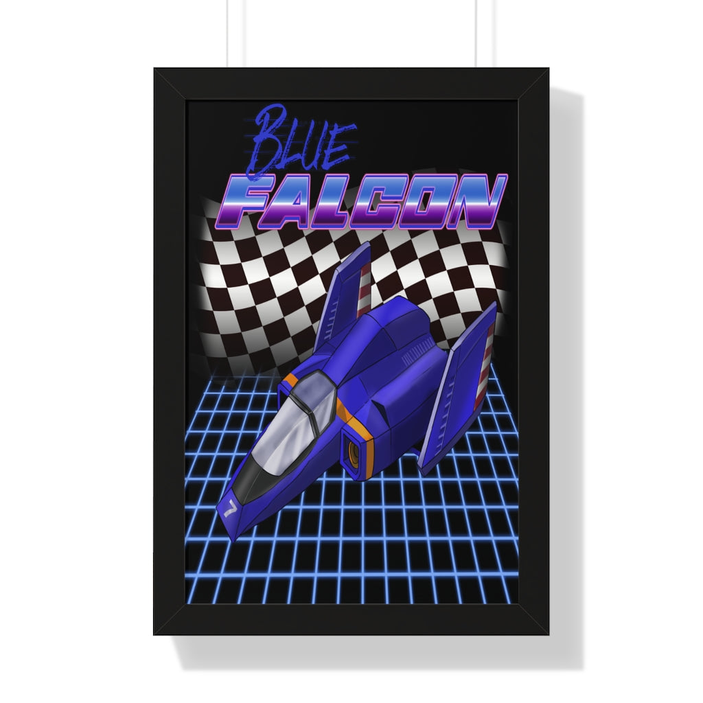 Framed Poster - Blue Falcon