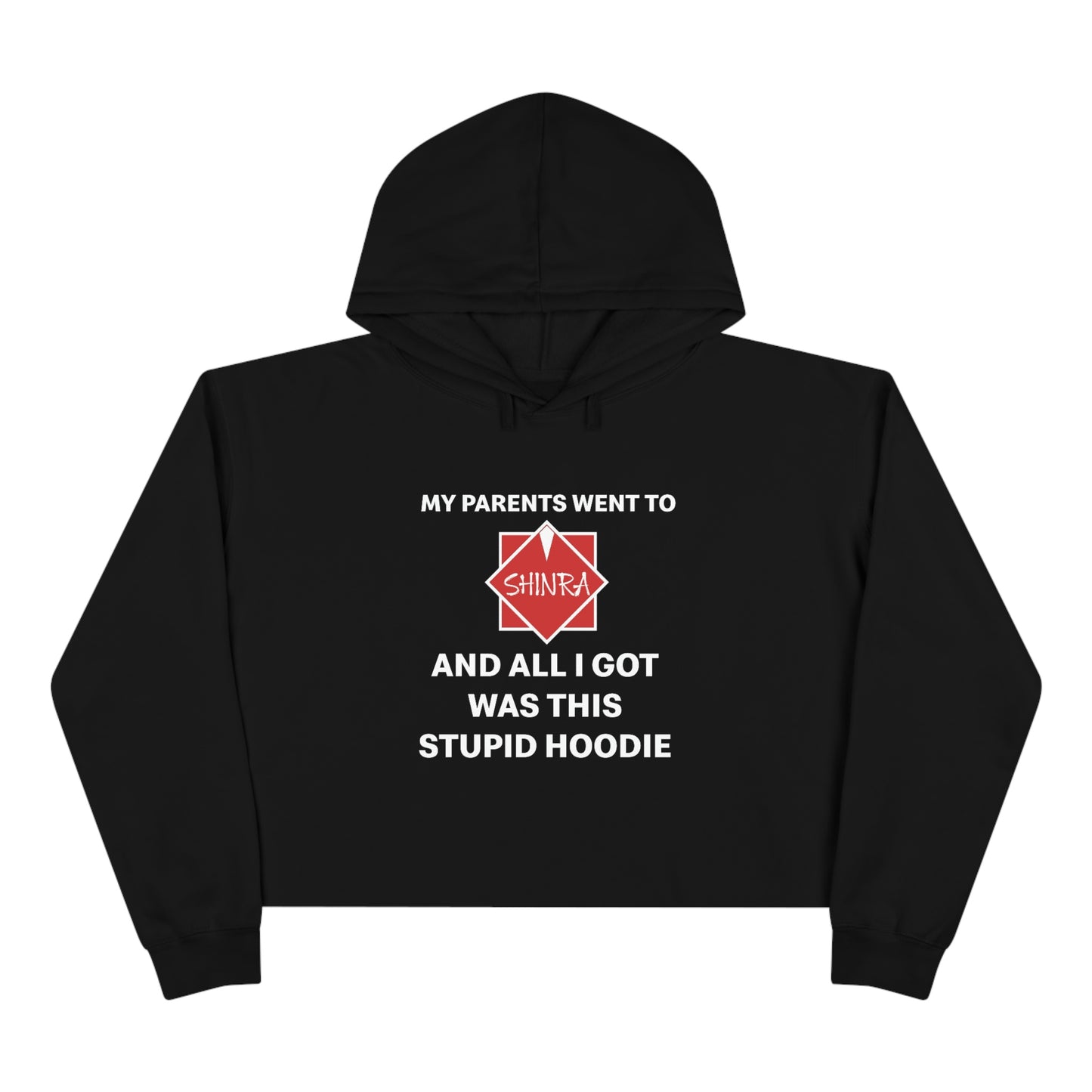 Women's Crop Hoodie - S#!tty Shinra Souvenir