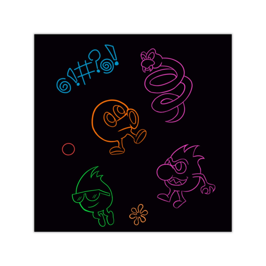 Vinyl Sticker - Neon Q-Bert