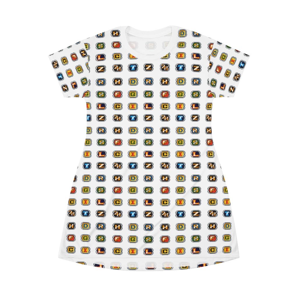 White Metal Slug Tee Dress Gaming Fashion