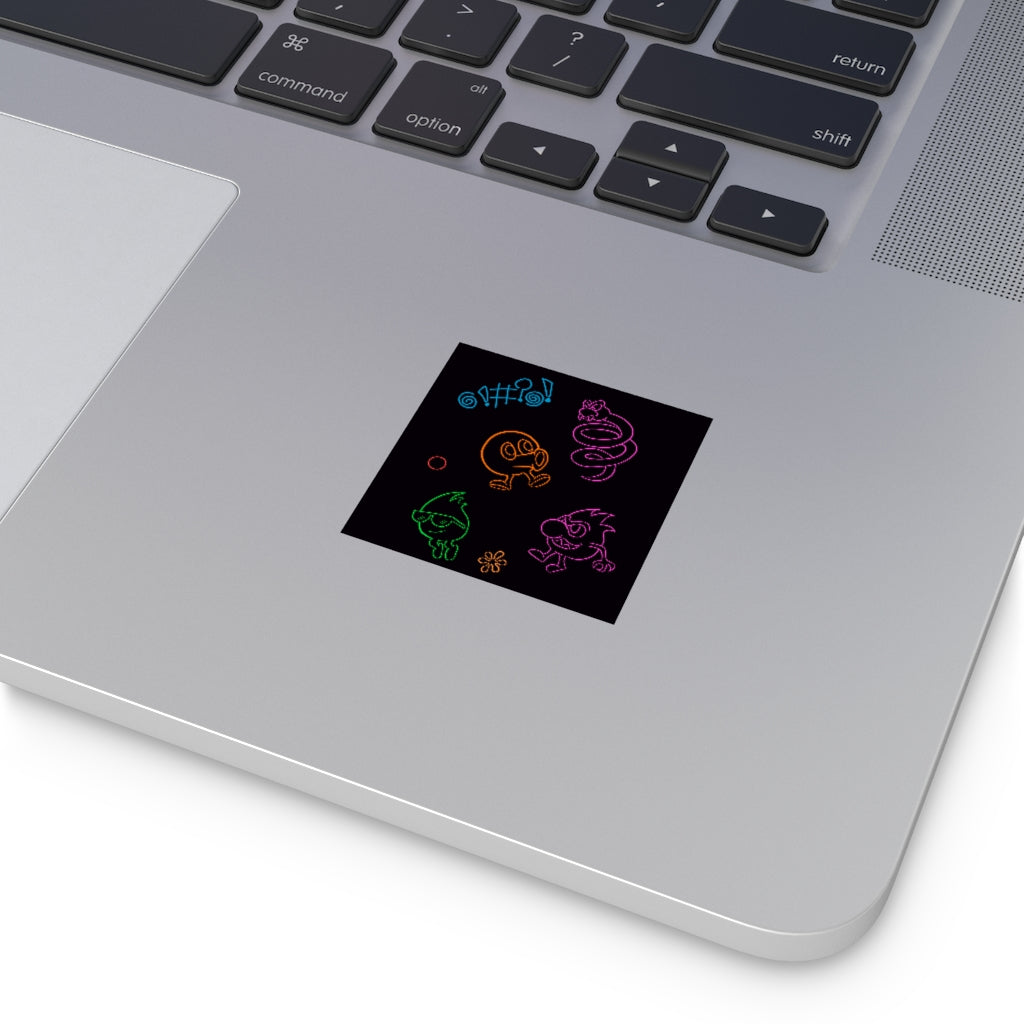 Vinyl Sticker - Neon Q-Bert