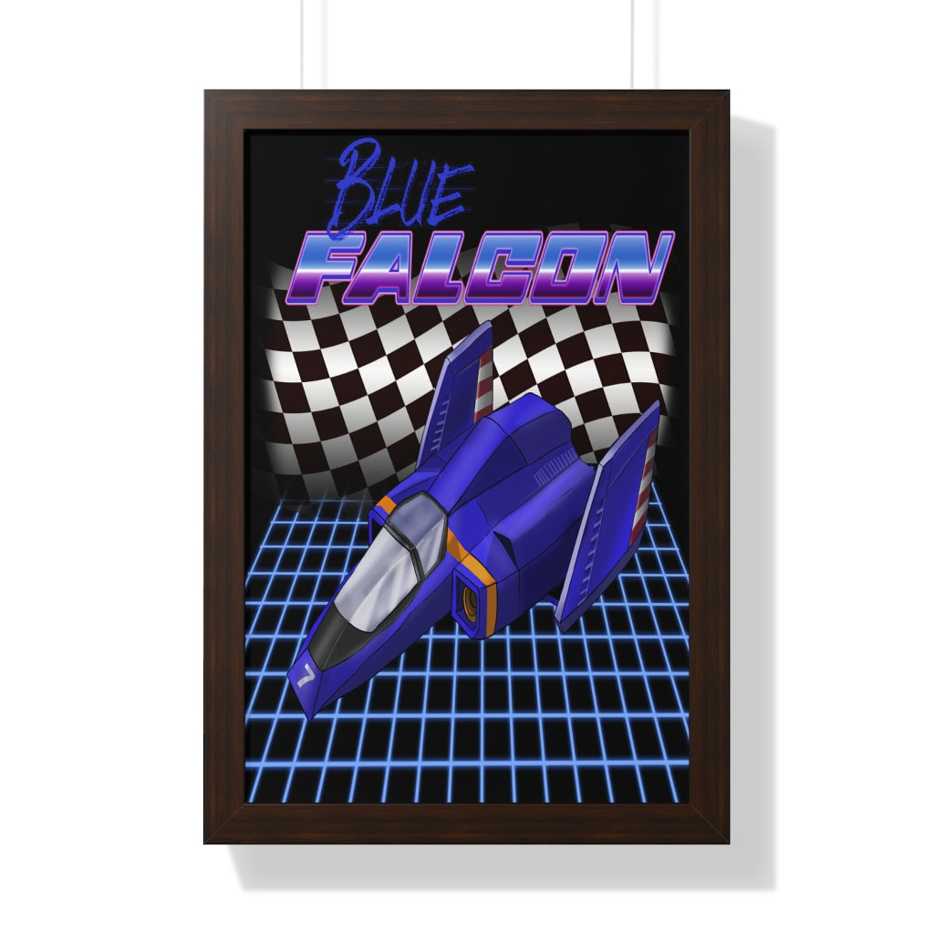 Framed Poster - Blue Falcon
