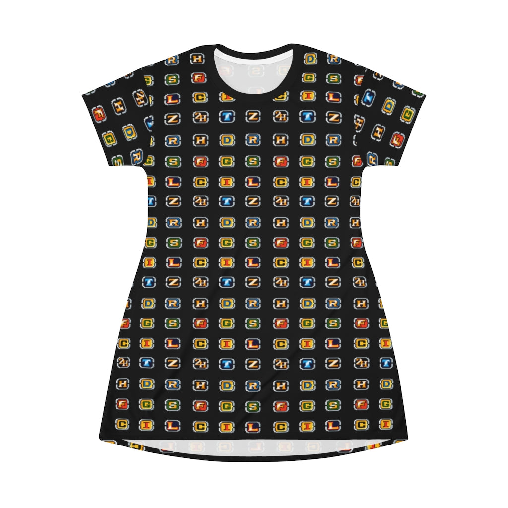 Black Metal Slug Tee Dress Gaming Fashion