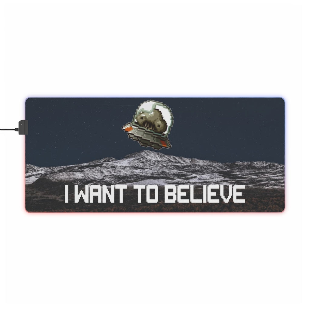 LED Mouse Pad - I Want to Believe