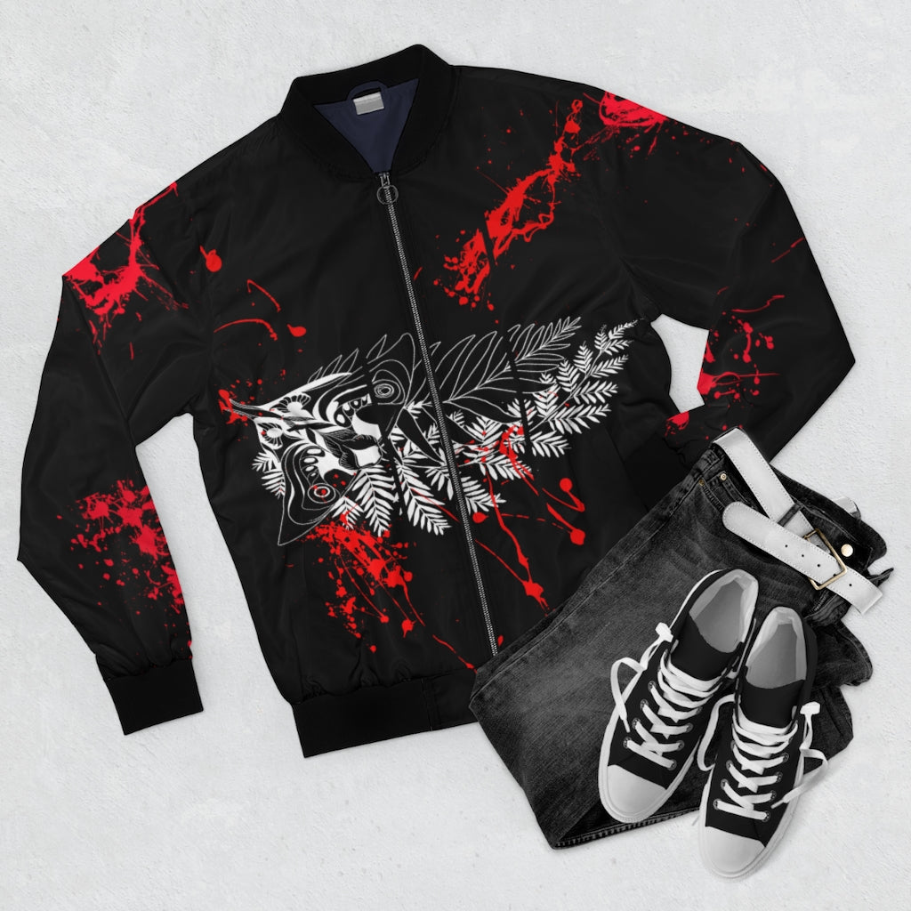 Bomber Jacket - Moth Tattoo White