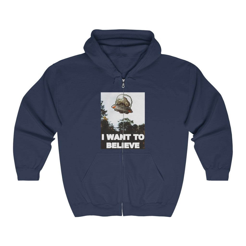 Unisex Zip Hoodie - I Want to Believe