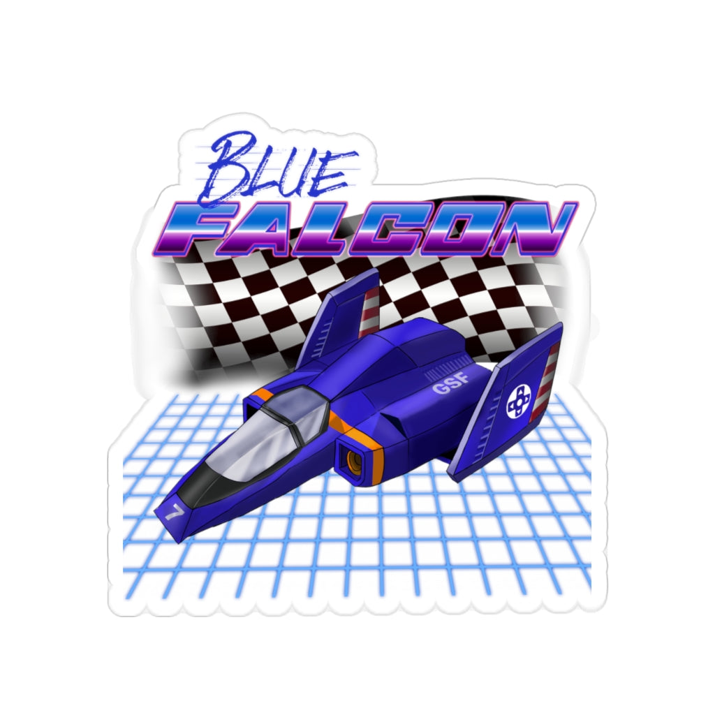 Transparent Outdoor Sticker - Blue Falcon