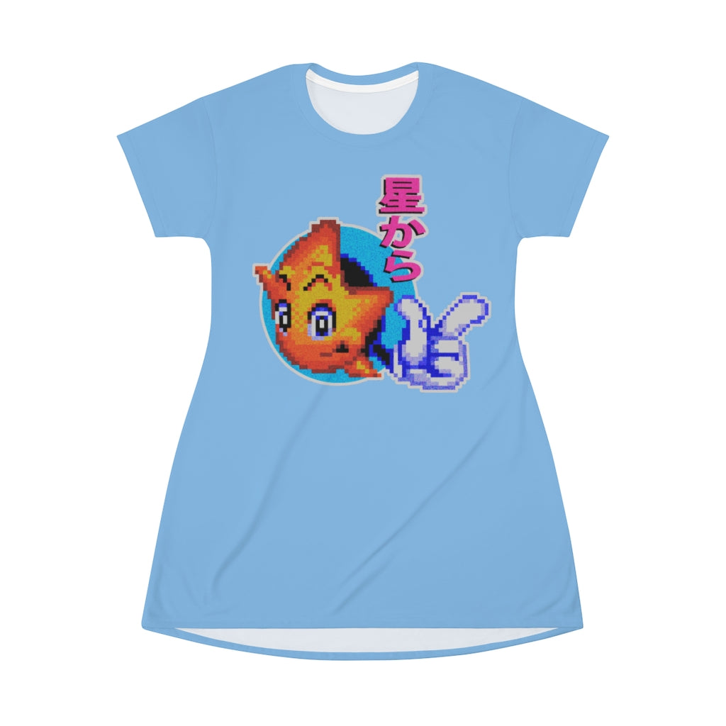 Blue Ristar Tee Dress Gaming Fashion