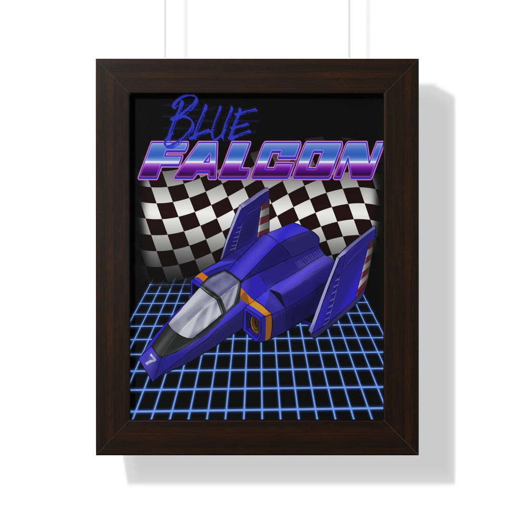 Framed Poster - Blue Falcon