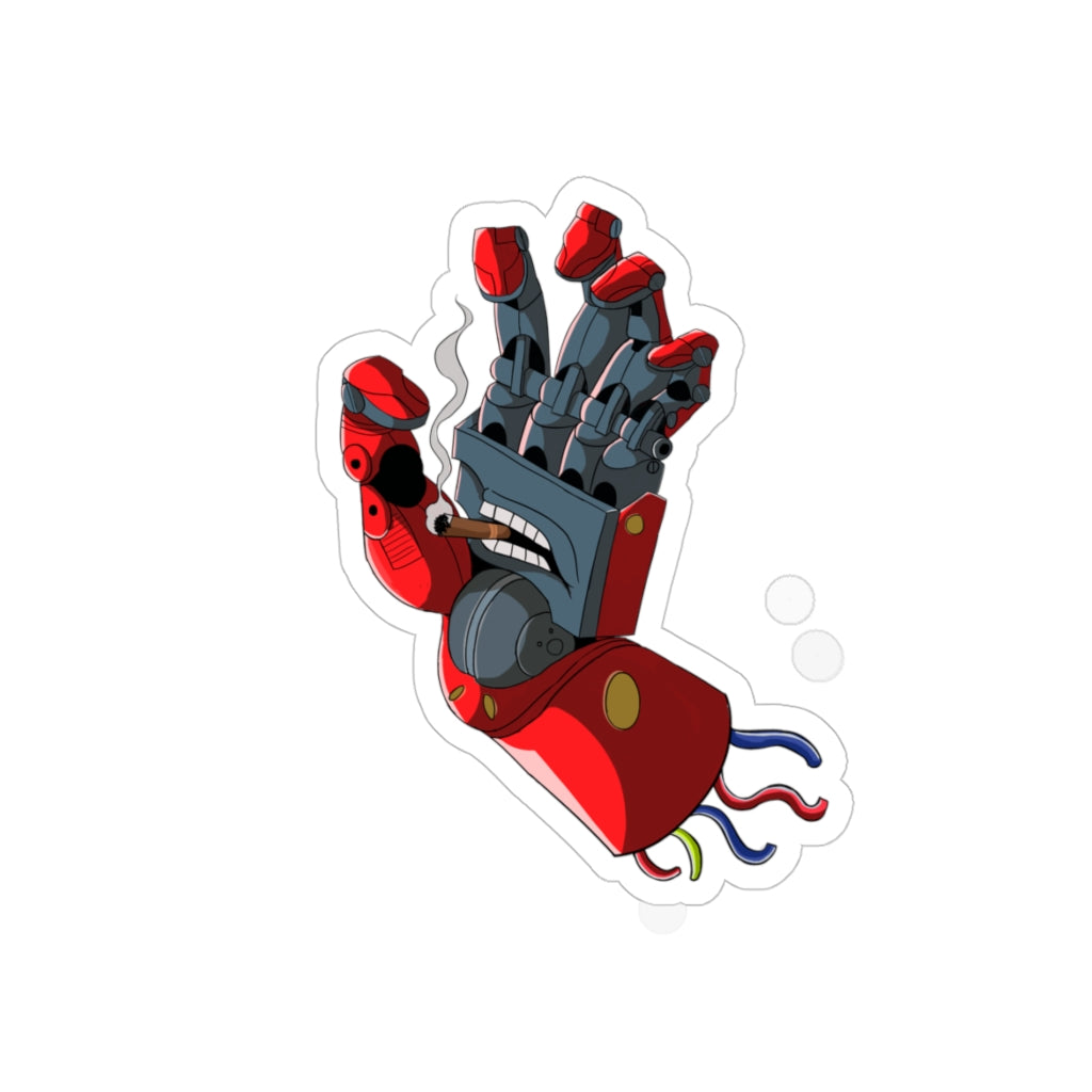 Transparent Outdoor Stickers - Boss' Smoking Hand