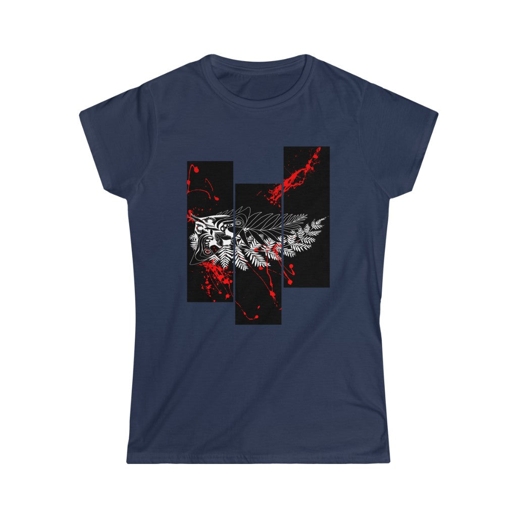 Women's Tee - Moth Tattoo White