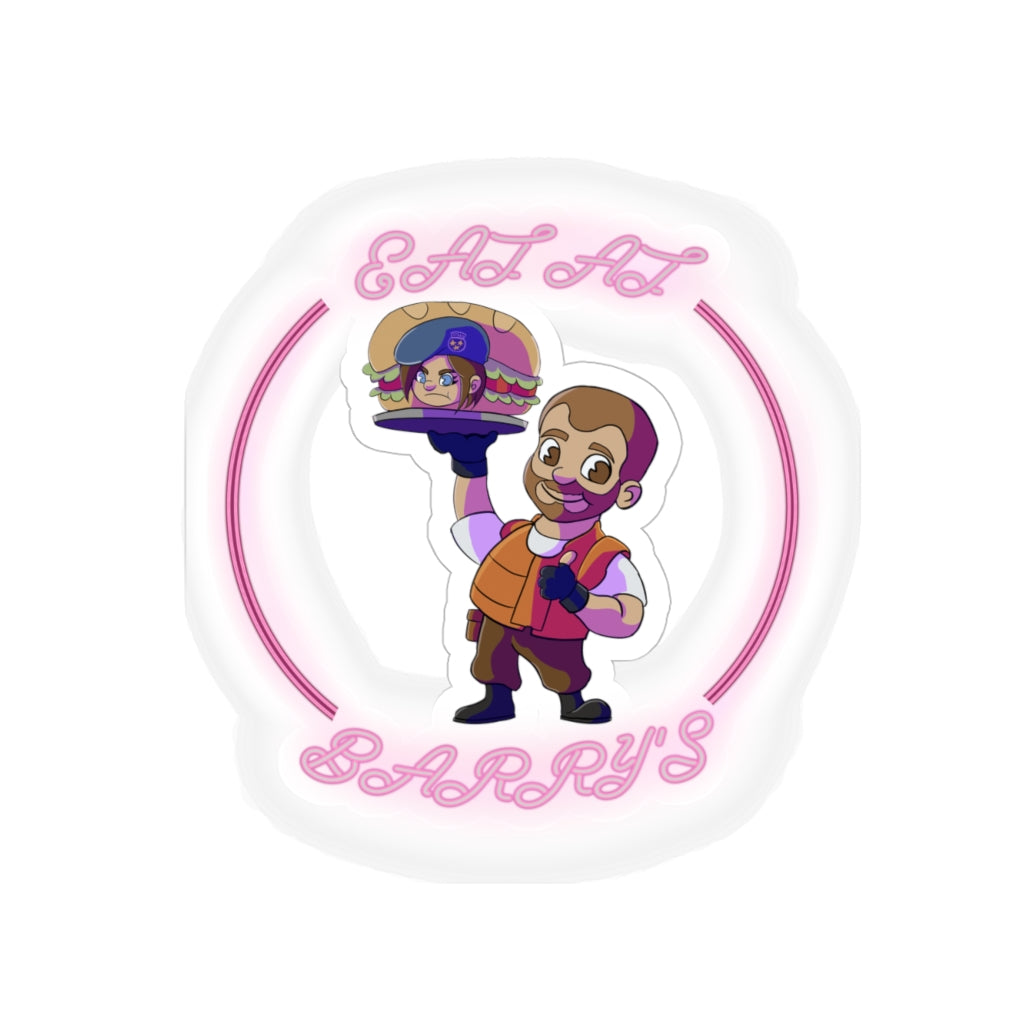 Transparent Outdoor Sticker - Eat at Barry’s