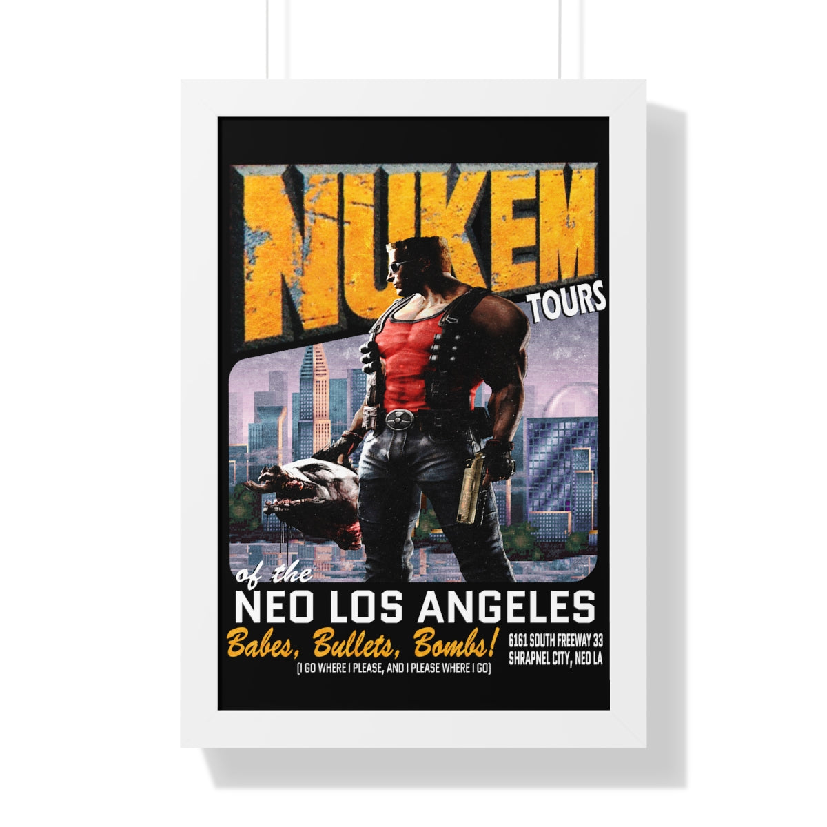 Framed Poster -  Nukem Tours