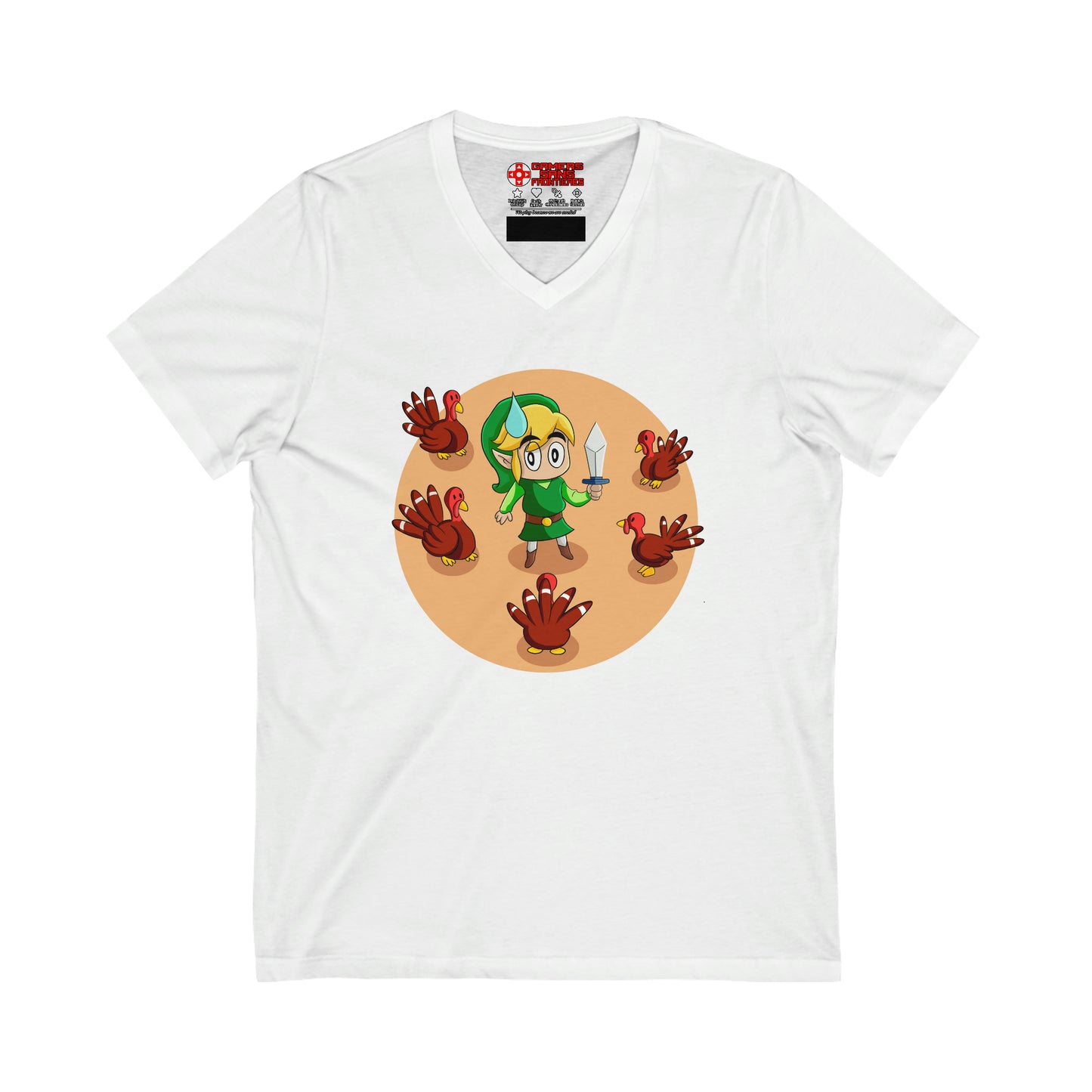The Legend of Zelda Men's V Tee - The Legend of Gobble