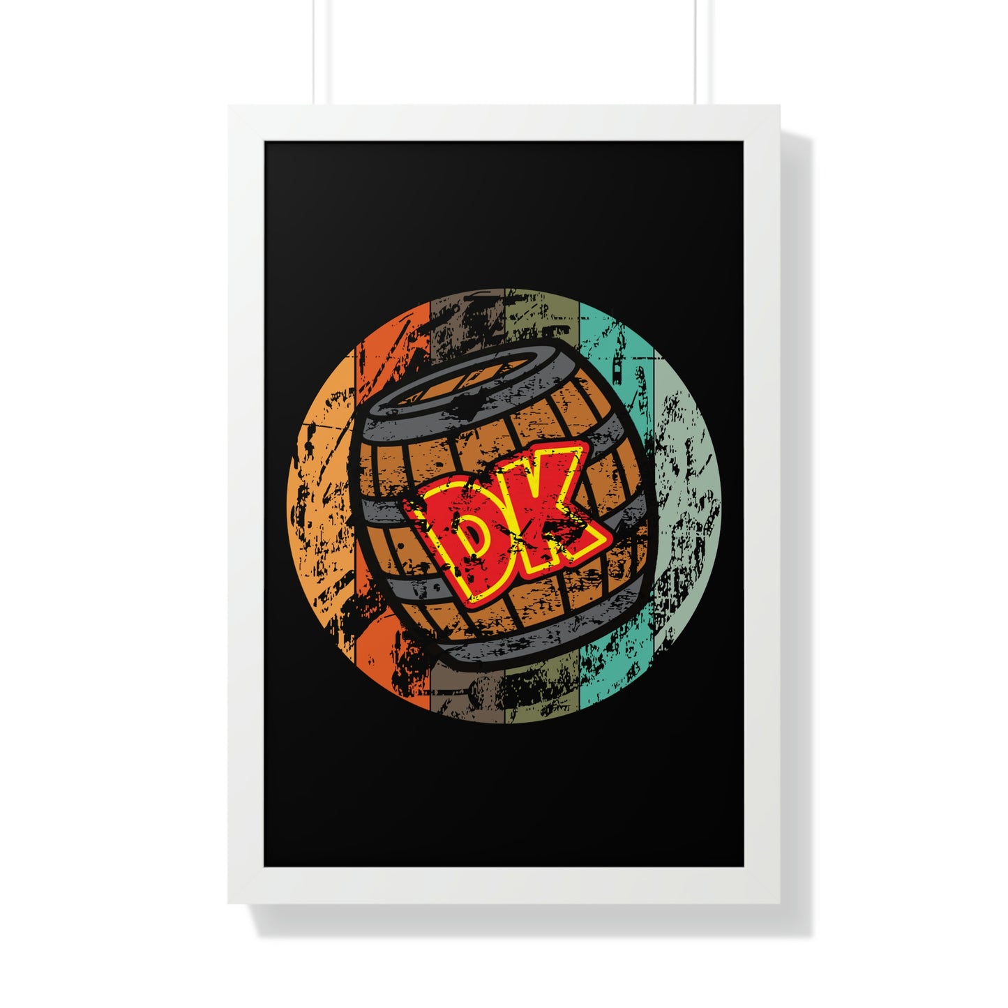 Donkey Kong Framed Poster - DK Vintage Barrel
