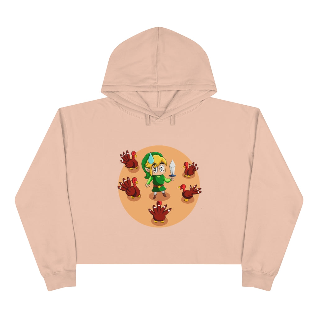 Pink The Legend of Zelda Crop Hoodie Gaming Fashion