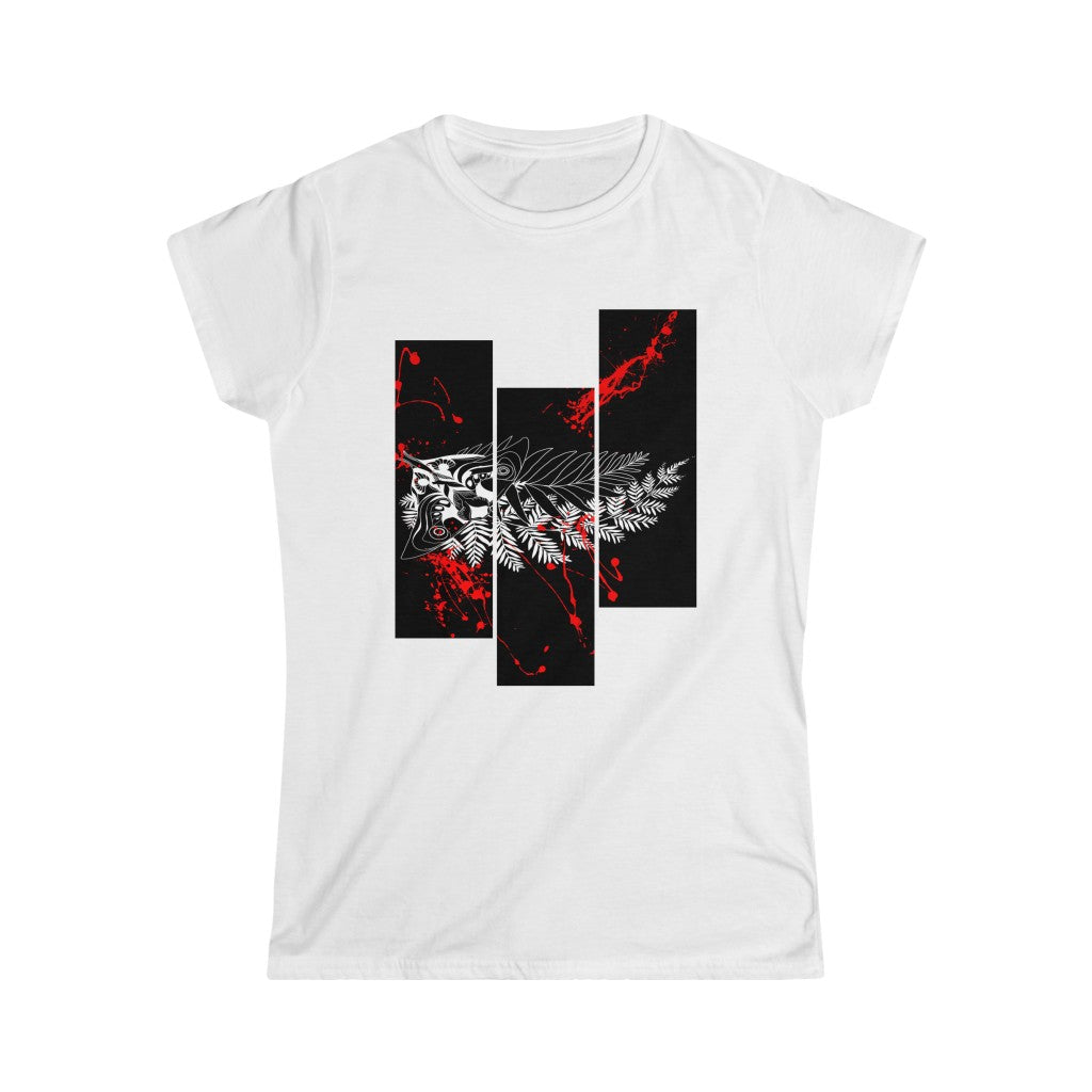 Women's Tee - Moth Tattoo White