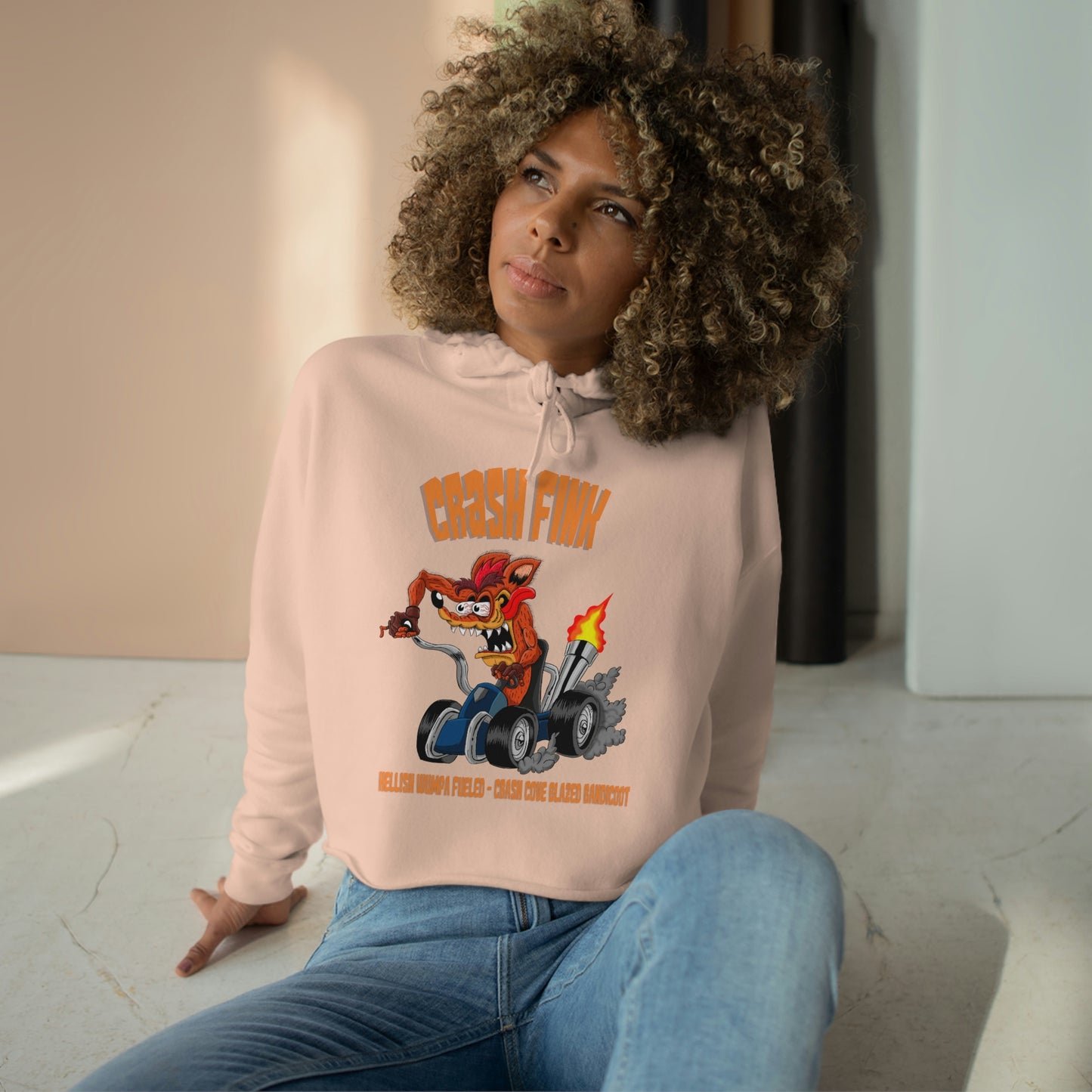 Women's Crop Hoodie - Crash Fink
