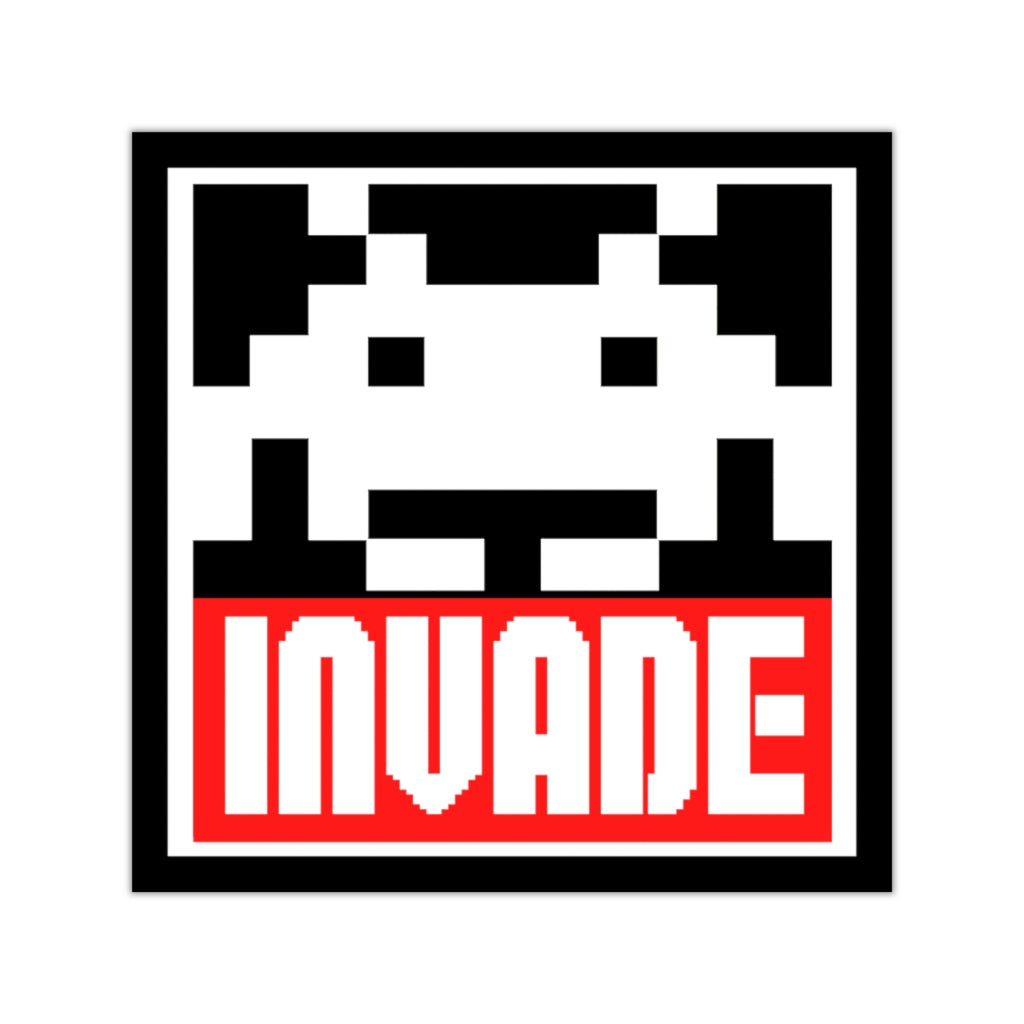 Space Invaders Vinyl Sticker Gaming Merch
