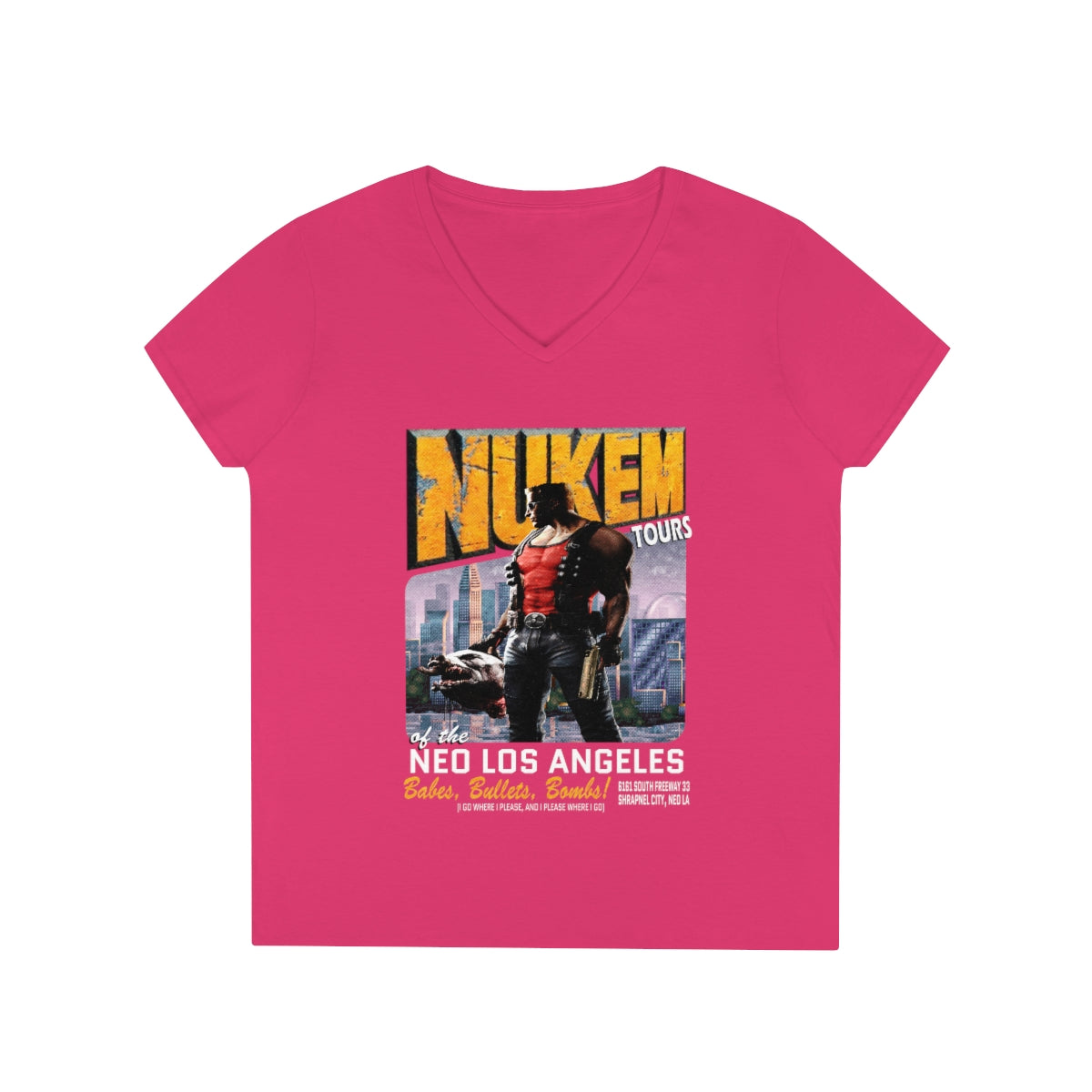 Women's V Tee - Nukem Tours