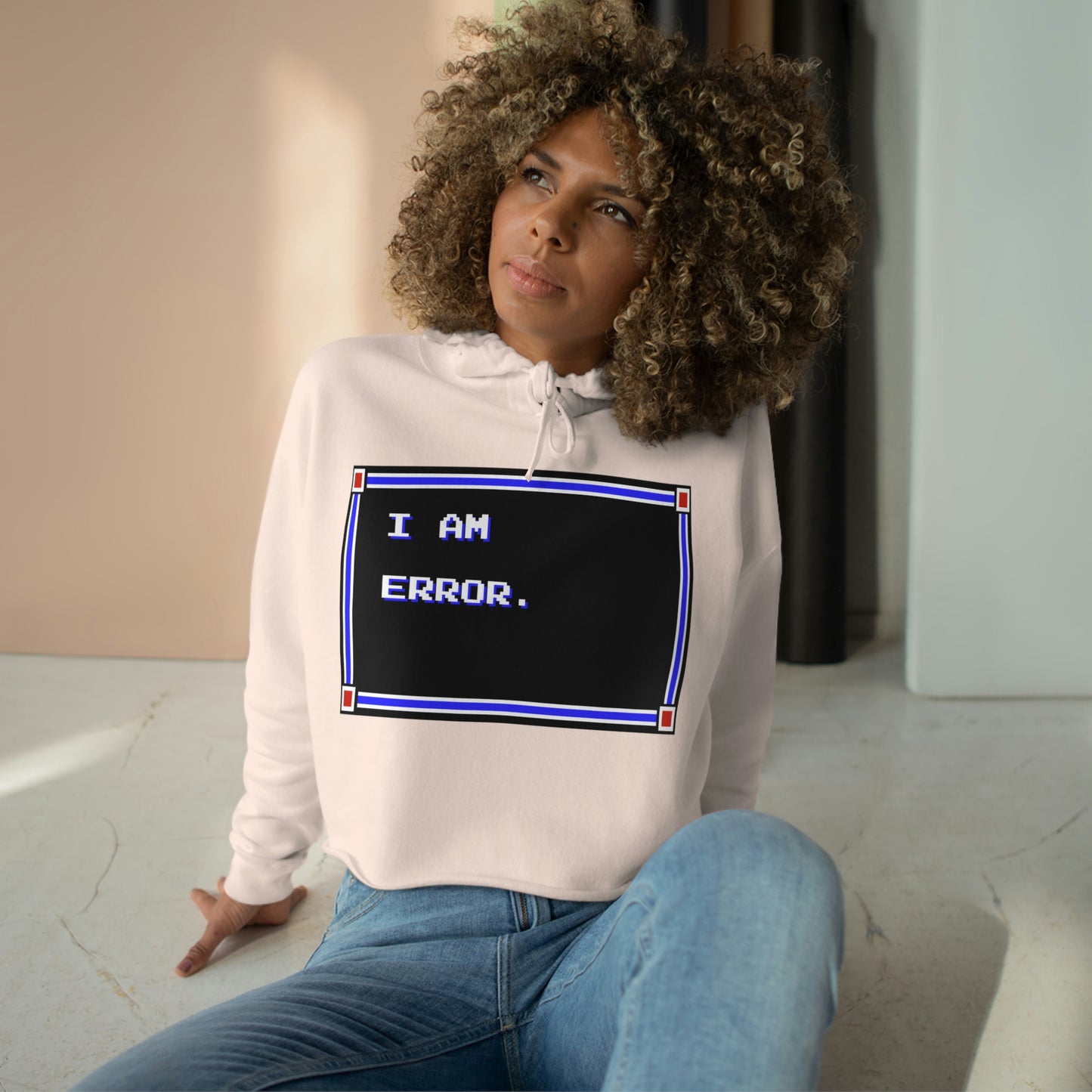 Women's Crop Hoodie - I Am Error