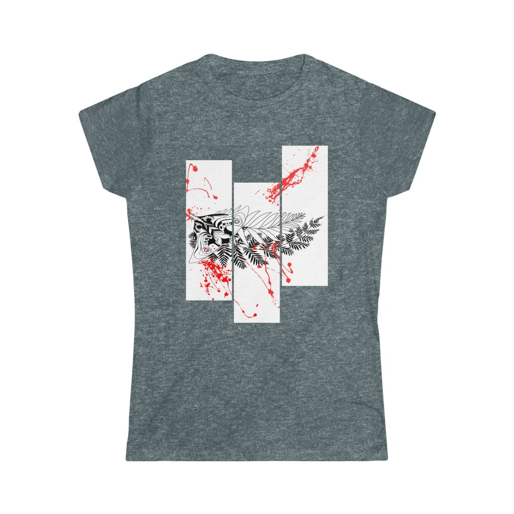 Women's Tee - Moth Tattoo Black