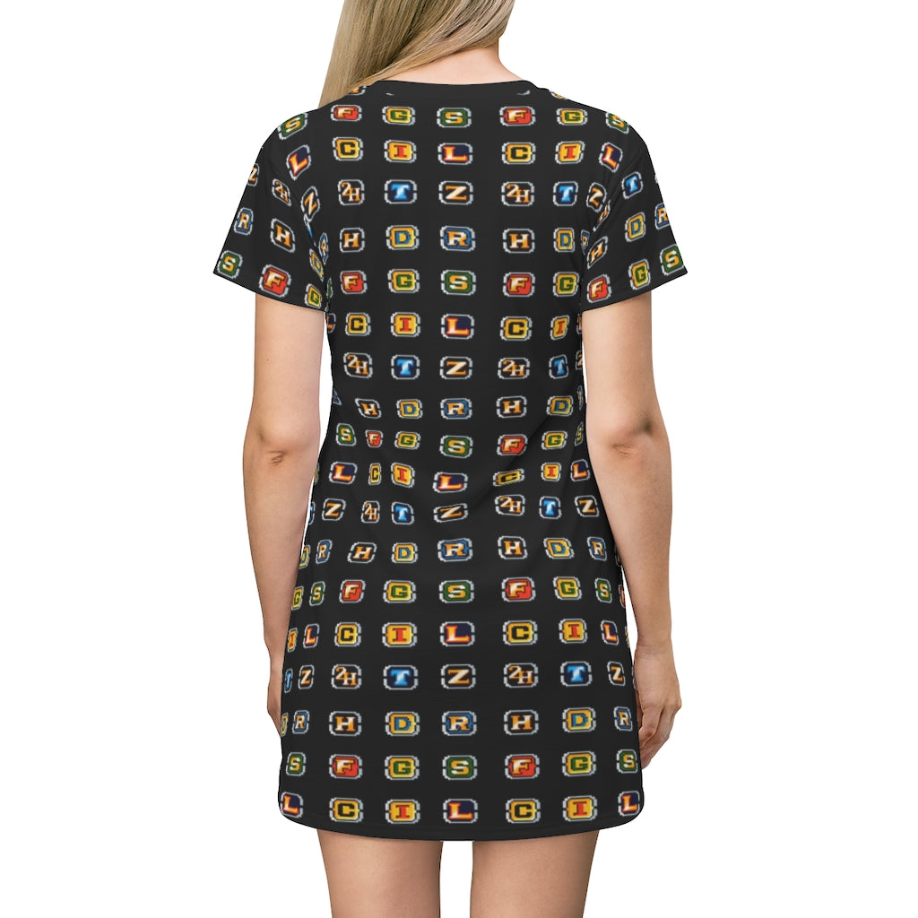 Black Metal Slug Tee Dress Gaming Fashion