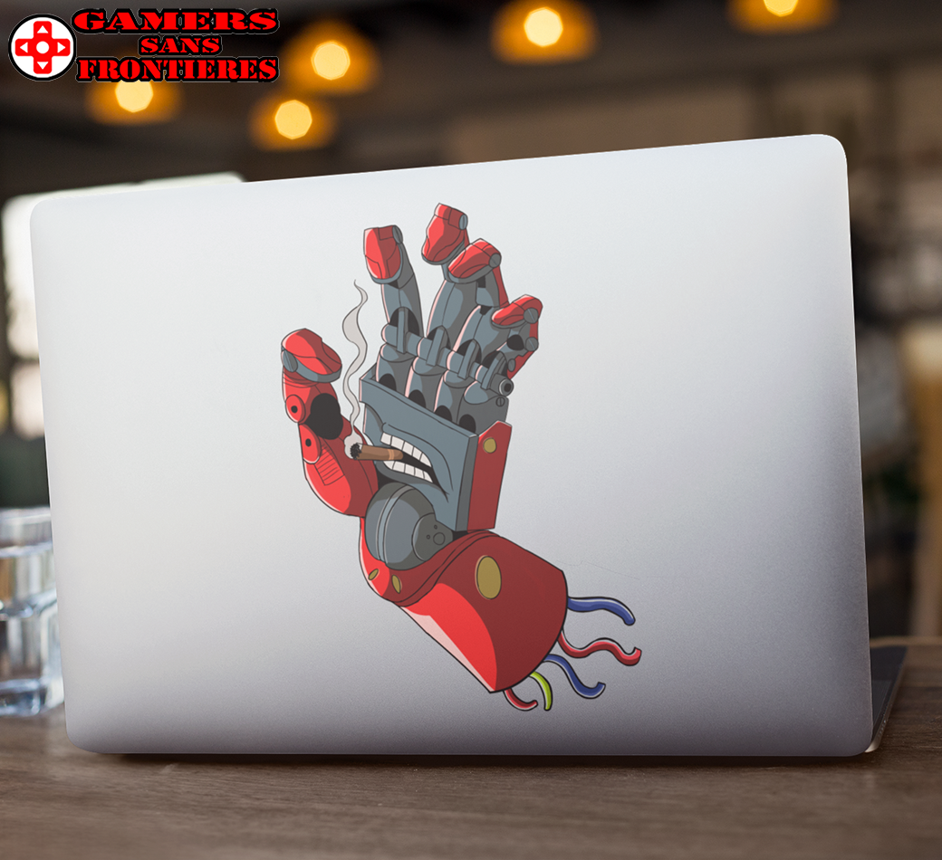 Transparent Outdoor Stickers - Boss' Smoking Hand