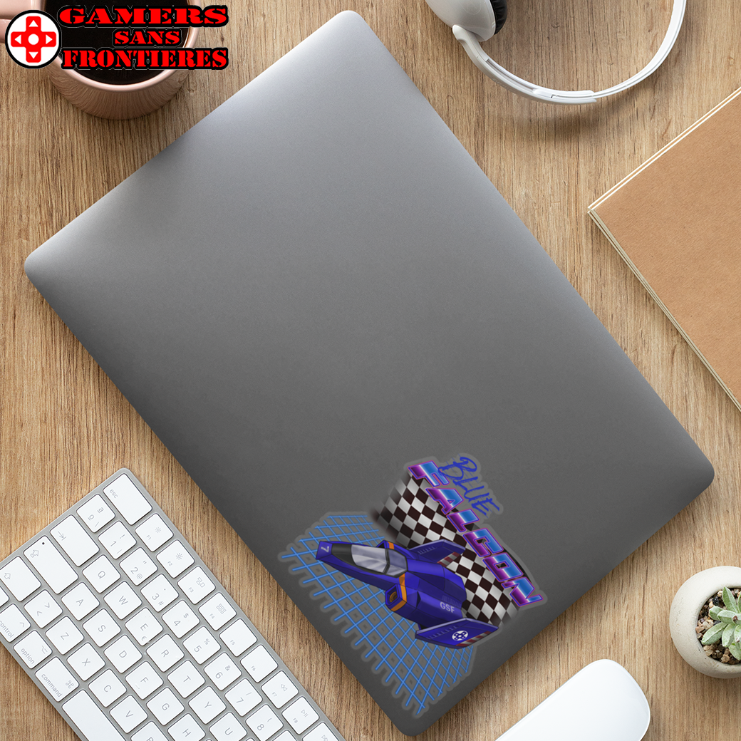 Transparent Outdoor Sticker - Blue Falcon