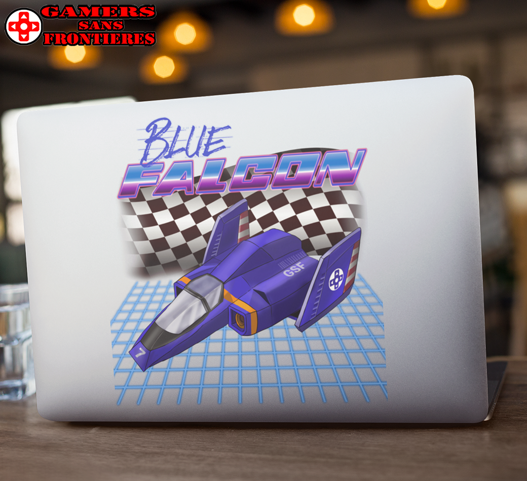 Transparent Outdoor Sticker - Blue Falcon