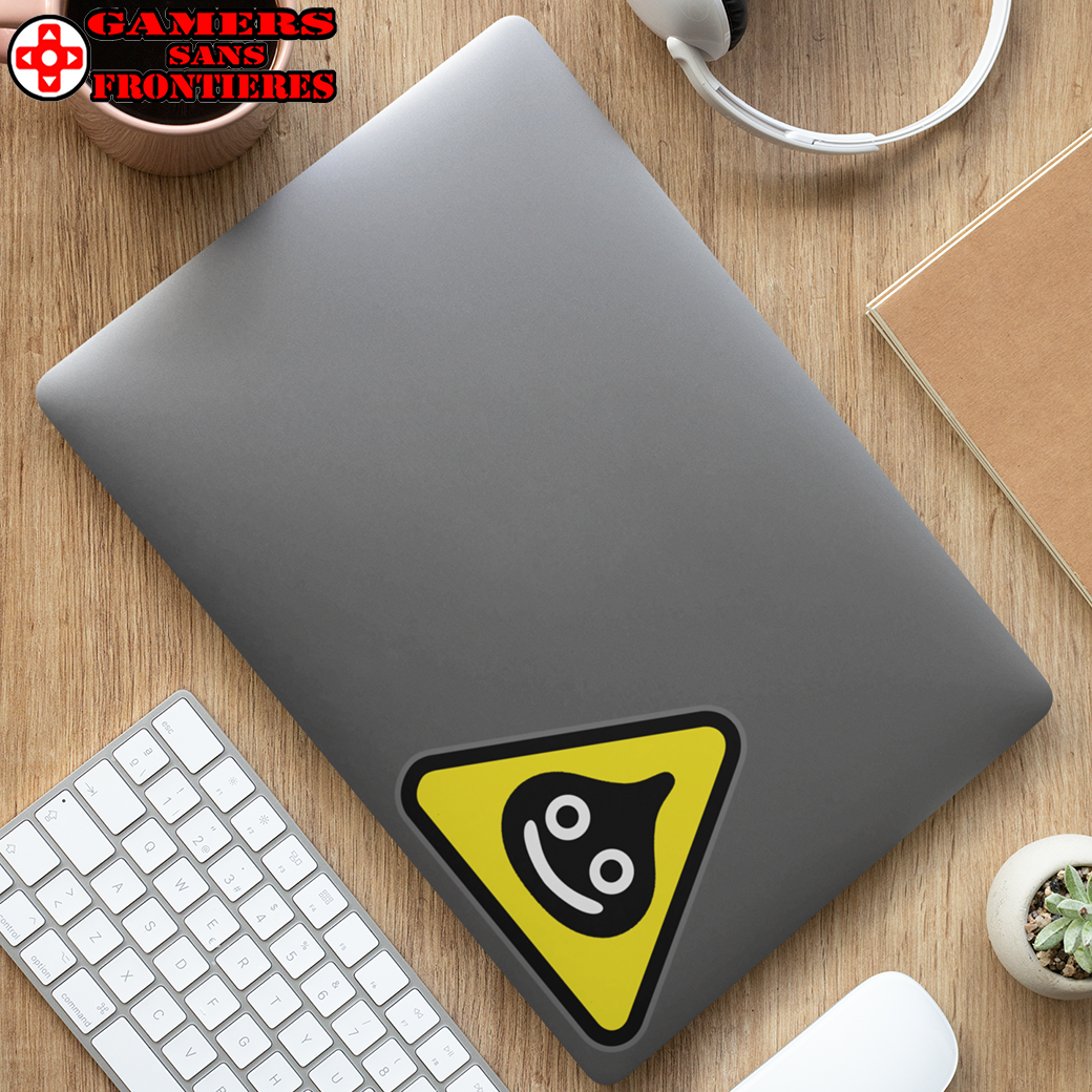 Transparent Outdoor Sticker - Caution Slimery