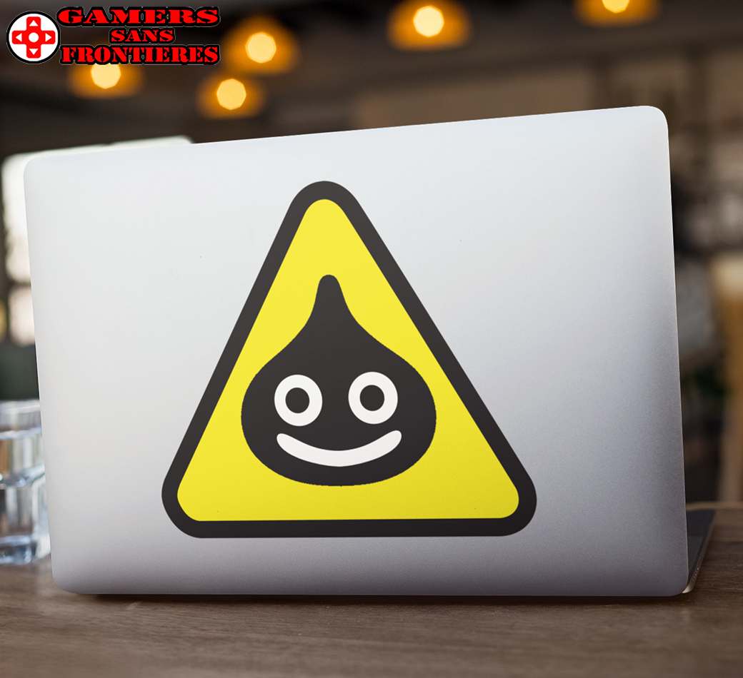 Transparent Outdoor Sticker - Caution Slimery