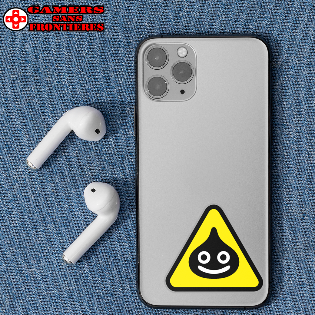 Transparent Outdoor Sticker - Caution Slimery
