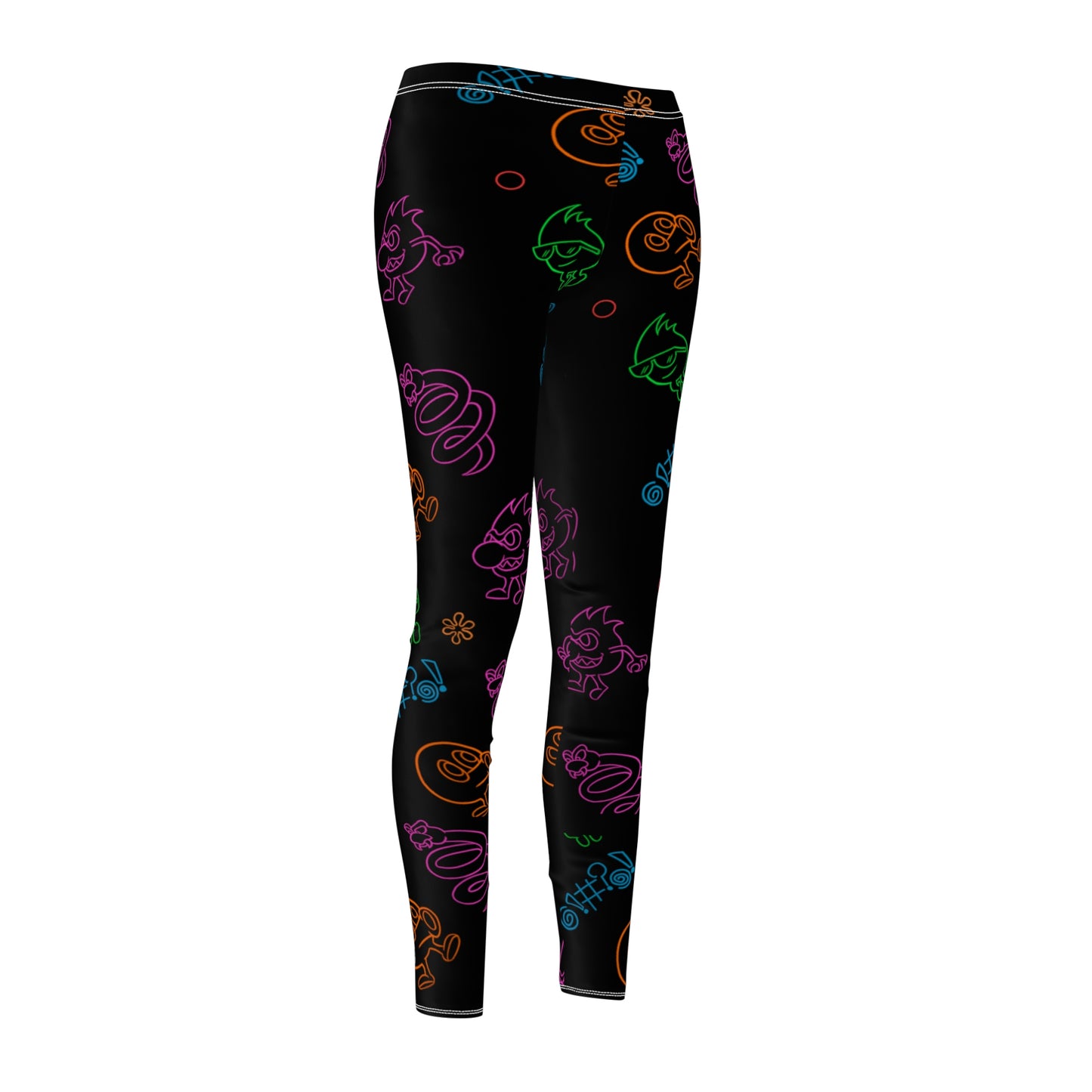 Women's Leggings - Neon Q-Bert