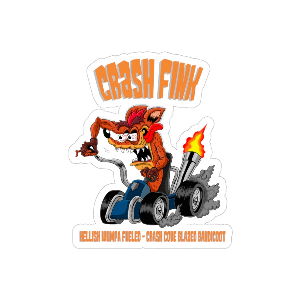 Transparent Outdoor Sticker - Crash Fink