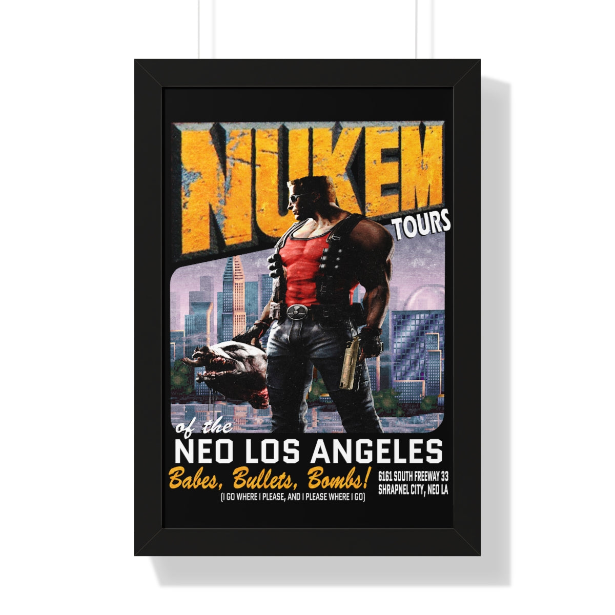 Framed Poster -  Nukem Tours