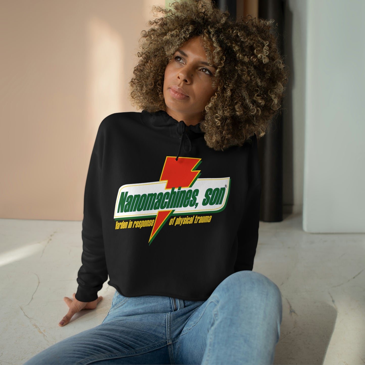 Women's Crop Hoodie - Nanomachines, son