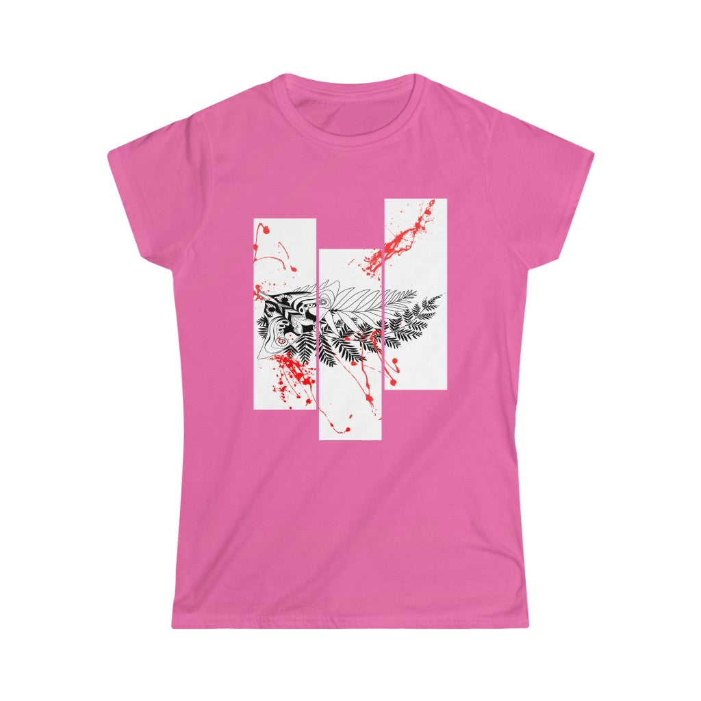Women's Tee - Moth Tattoo Black