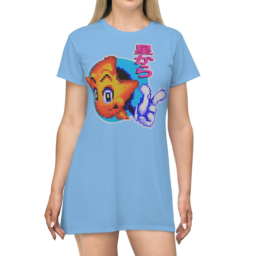 Blue Ristar Tee Dress Gaming Fashion