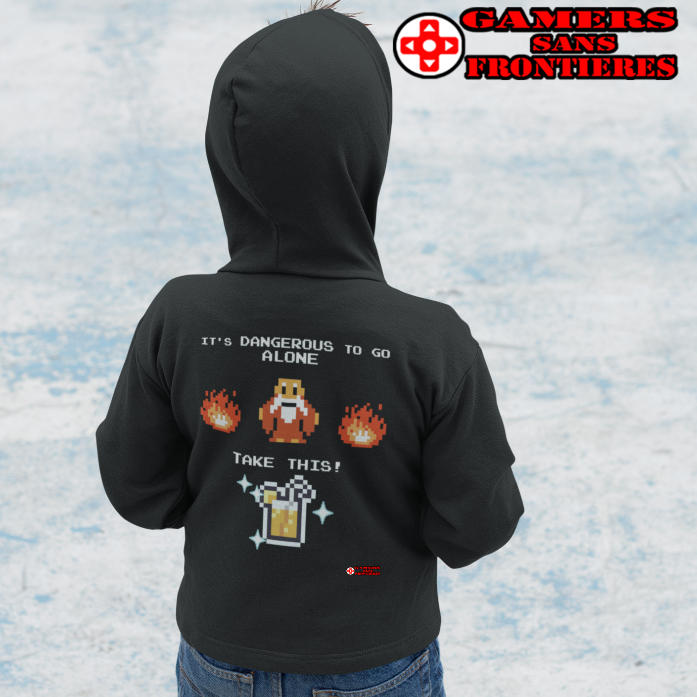 ALS x GSF Kids' Hoodie - It's Dangerous to go Alone