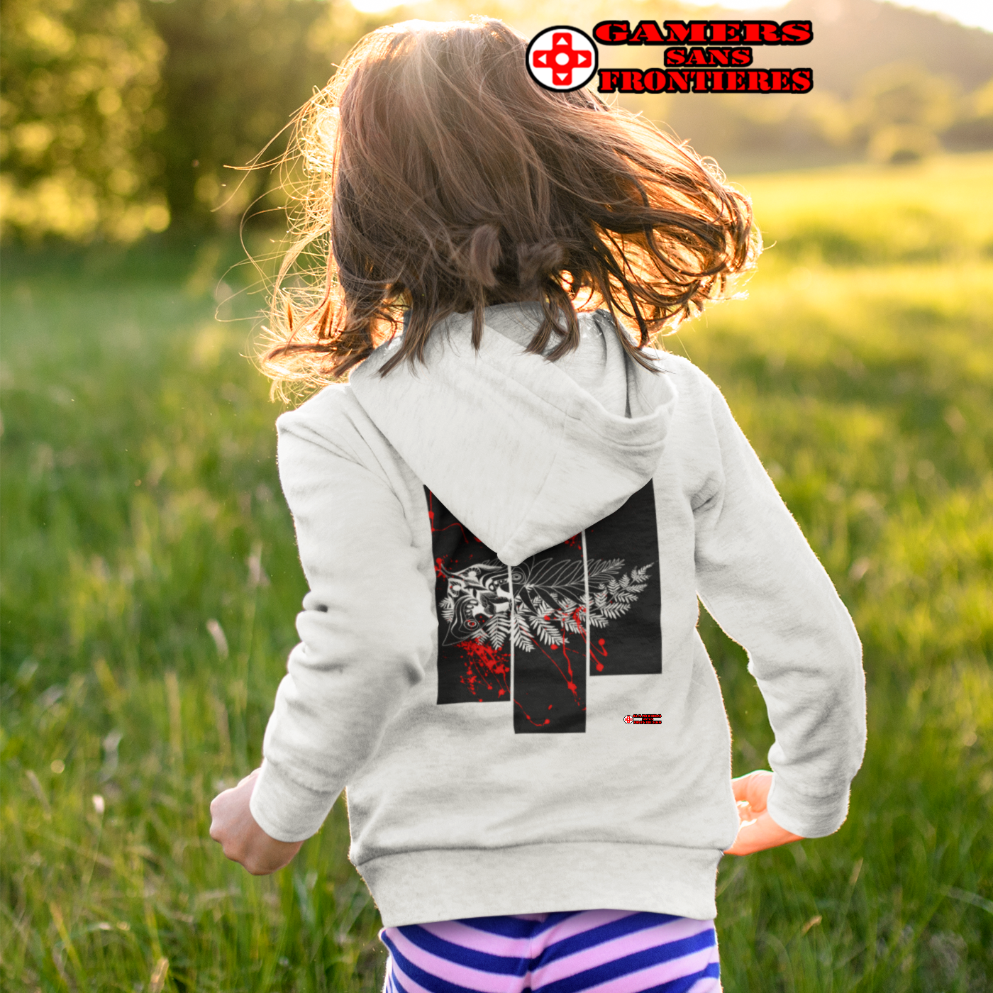 Moth Tattoo White Kids Hoodie