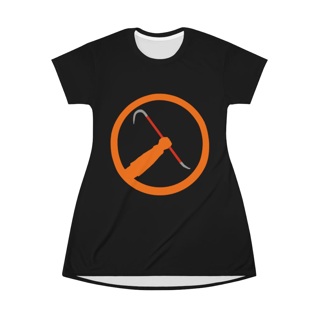Black Half-Life Tee Dress Gaming Fashion