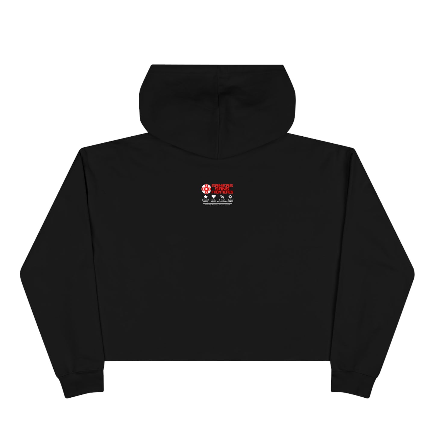 Women's Crop Hoodie - Tetris Stealth