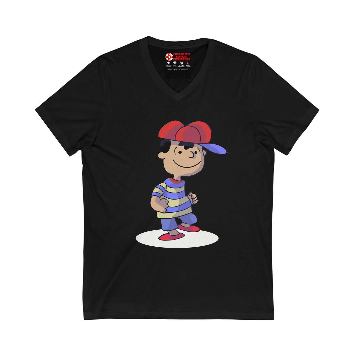 EarthBound Men's V Tee - Ness Brown Dance