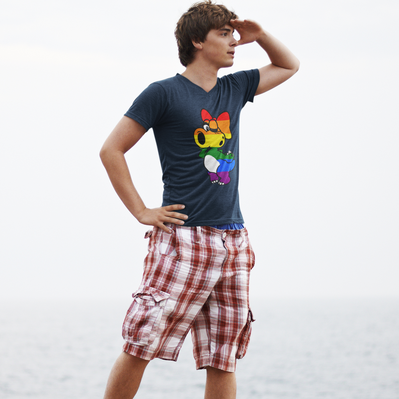Super Mario Bros Men's V Tee - LGTBirdo