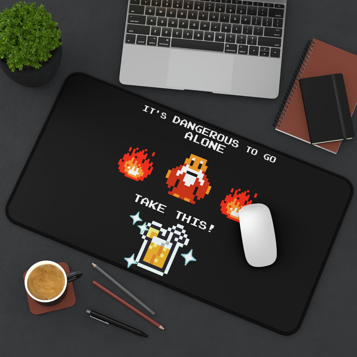 ALS x GSF Desk Mat - It's Dangerous to go Alone