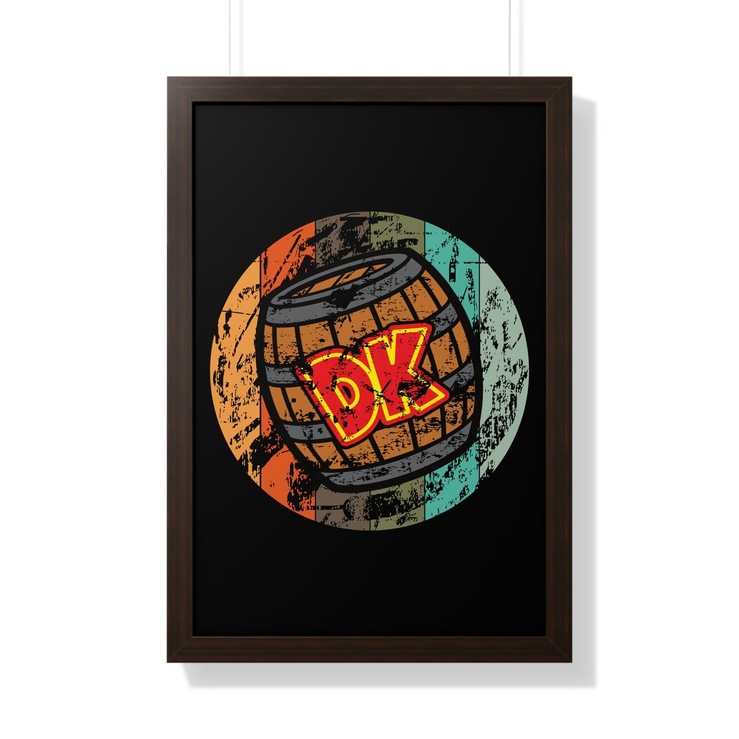 Donkey Kong Framed Poster - DK Vintage Barrel