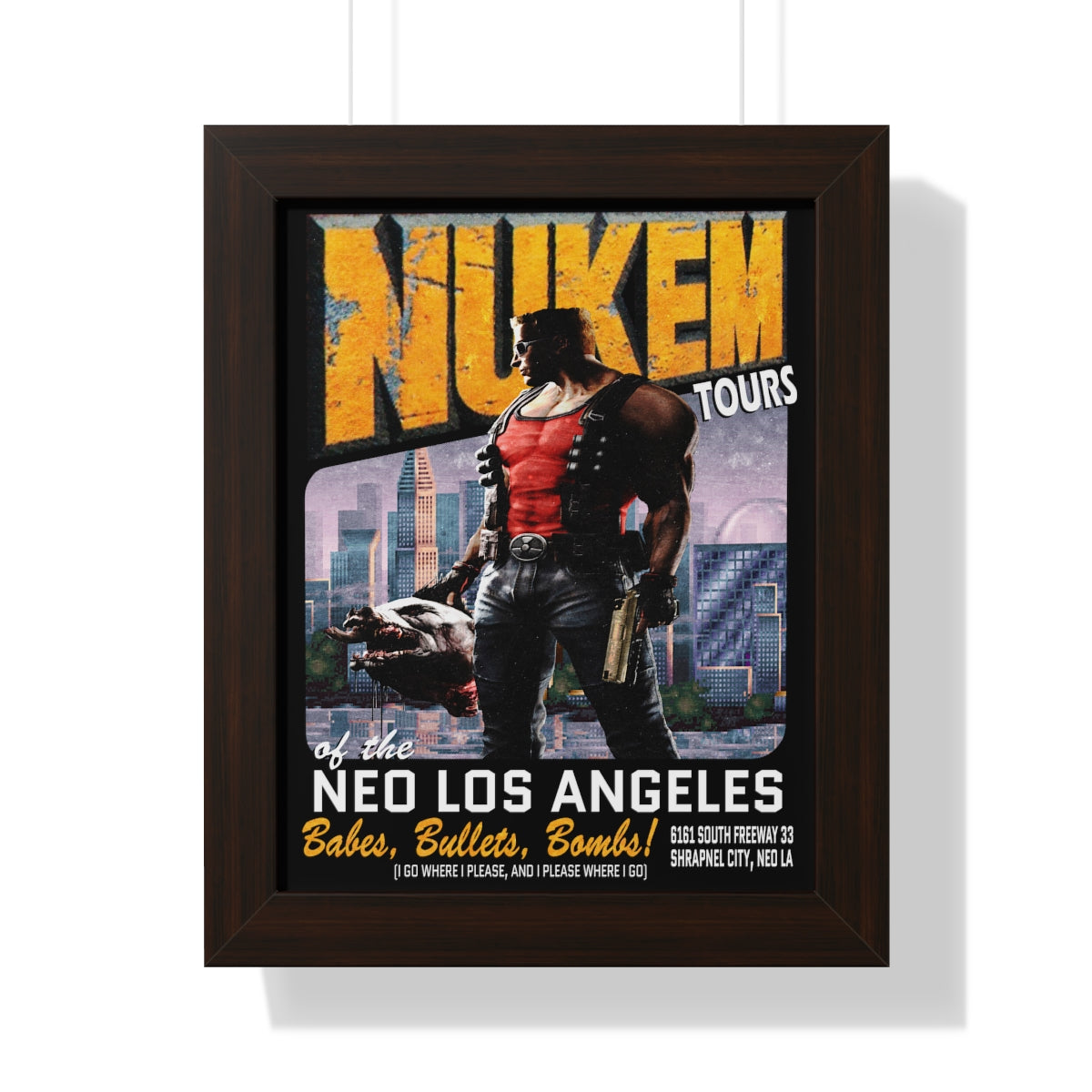 Framed Poster -  Nukem Tours