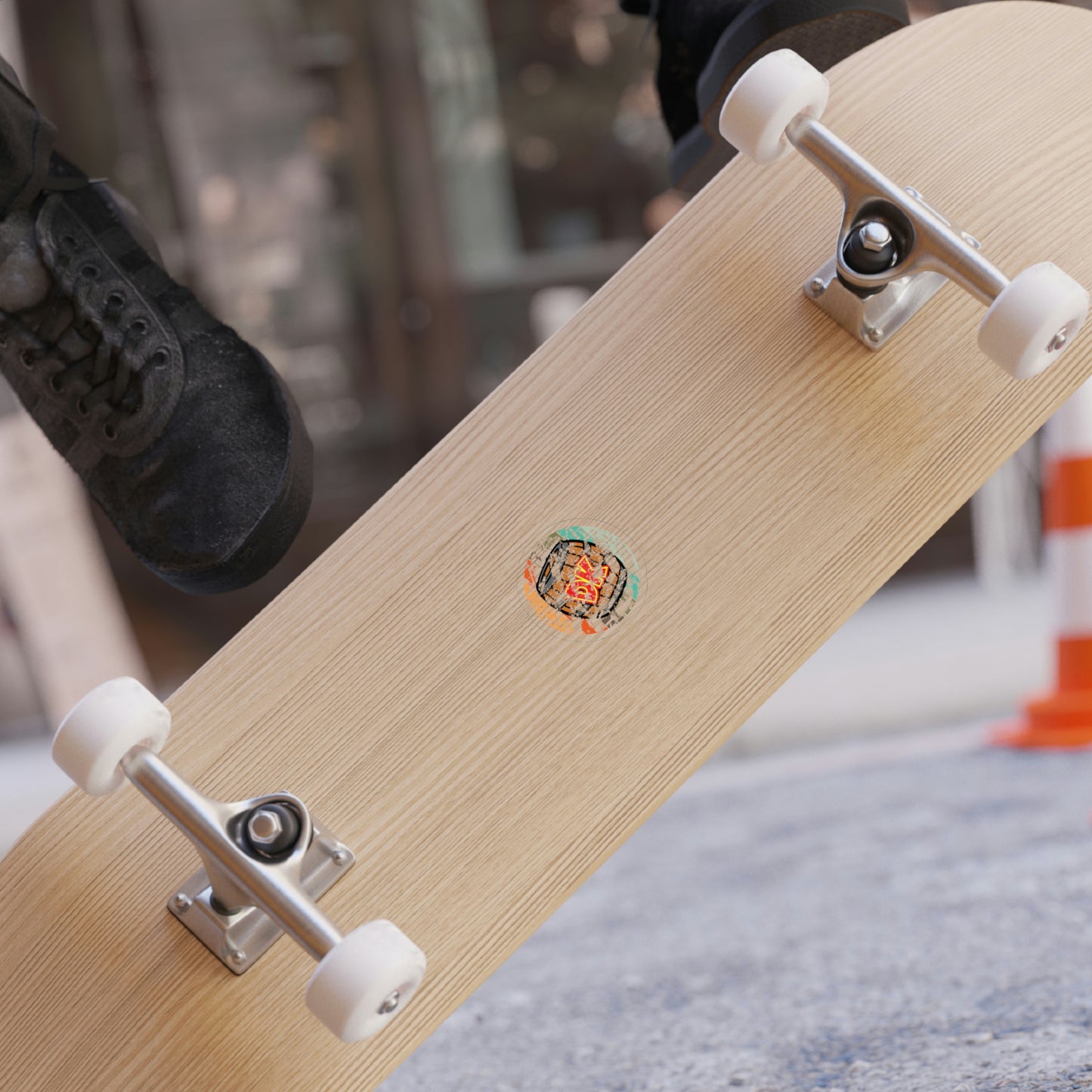 Donkey Kong Transparent Outdoor Stickers - DK Vintage Barrel
