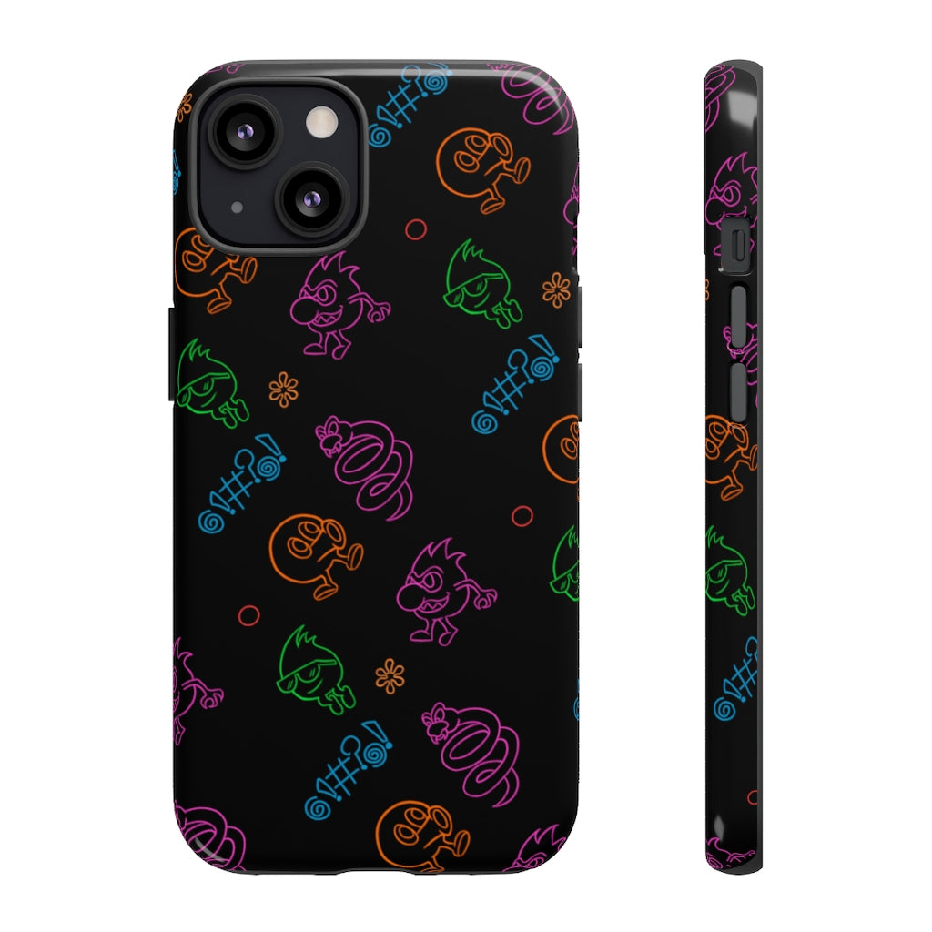 Tough Case - Neon Q-Bert Pattern